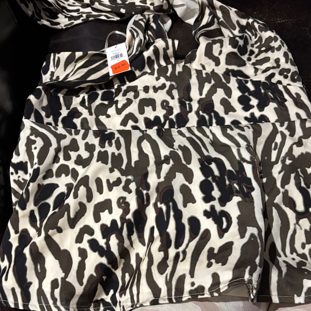 Black and White Animal Print halter top